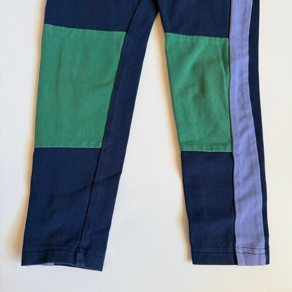 Hanna Andersson Colorblock Leggings Navy Girls 100cm US 4 - Picture 3 of 7